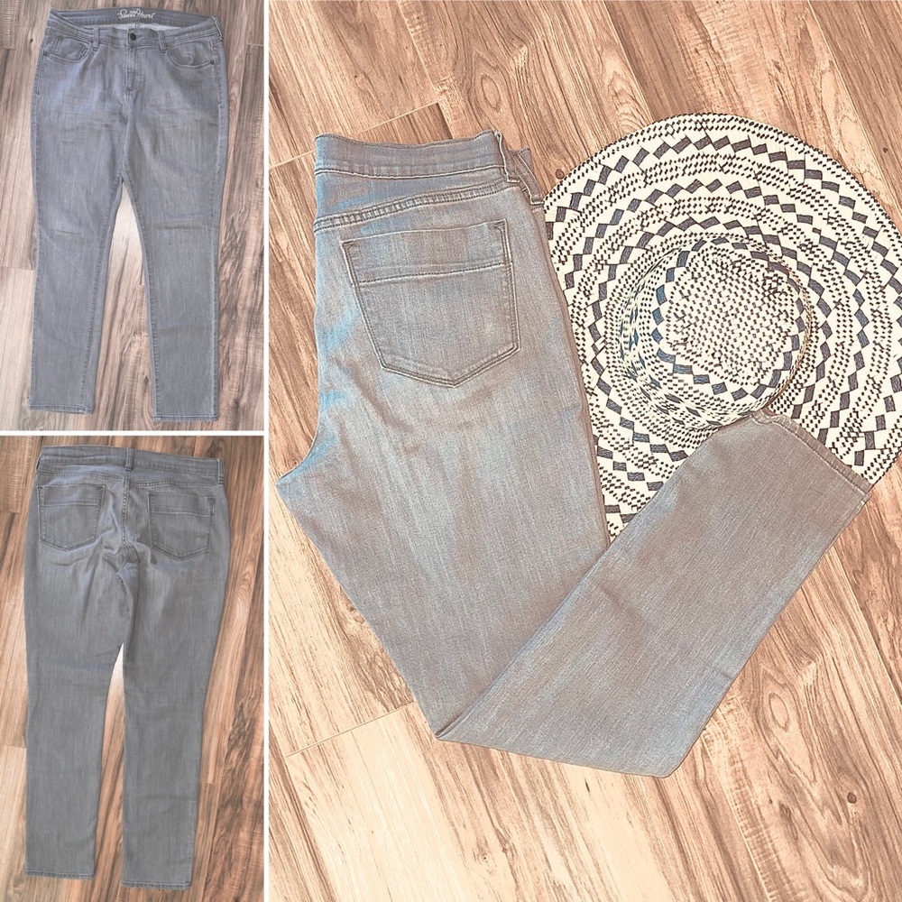 Old Navy “the Sweet Heart” Grey Skinny Jeans Sz 12